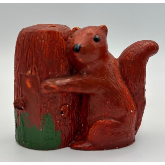 Vintage Hand-Painted Squirrel Salt & Pepper Shaker Set - Red & Green Ceramic - Picture 3 of 5